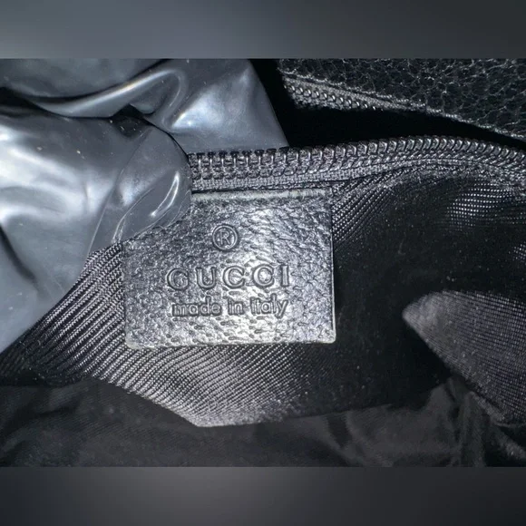 GUCCI GG Canvas/Leather Shoulder Bag Black. - Picture 9 of 15